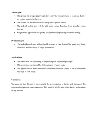 Report on student-faculty document sharing android project | PDF