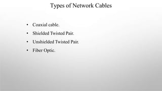 Different Cables In Networking Lab-1 Network (Tools,Devices,Medias).pptx