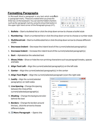Style Formating Paragraph Lab Manual CSI-321 | PDF
