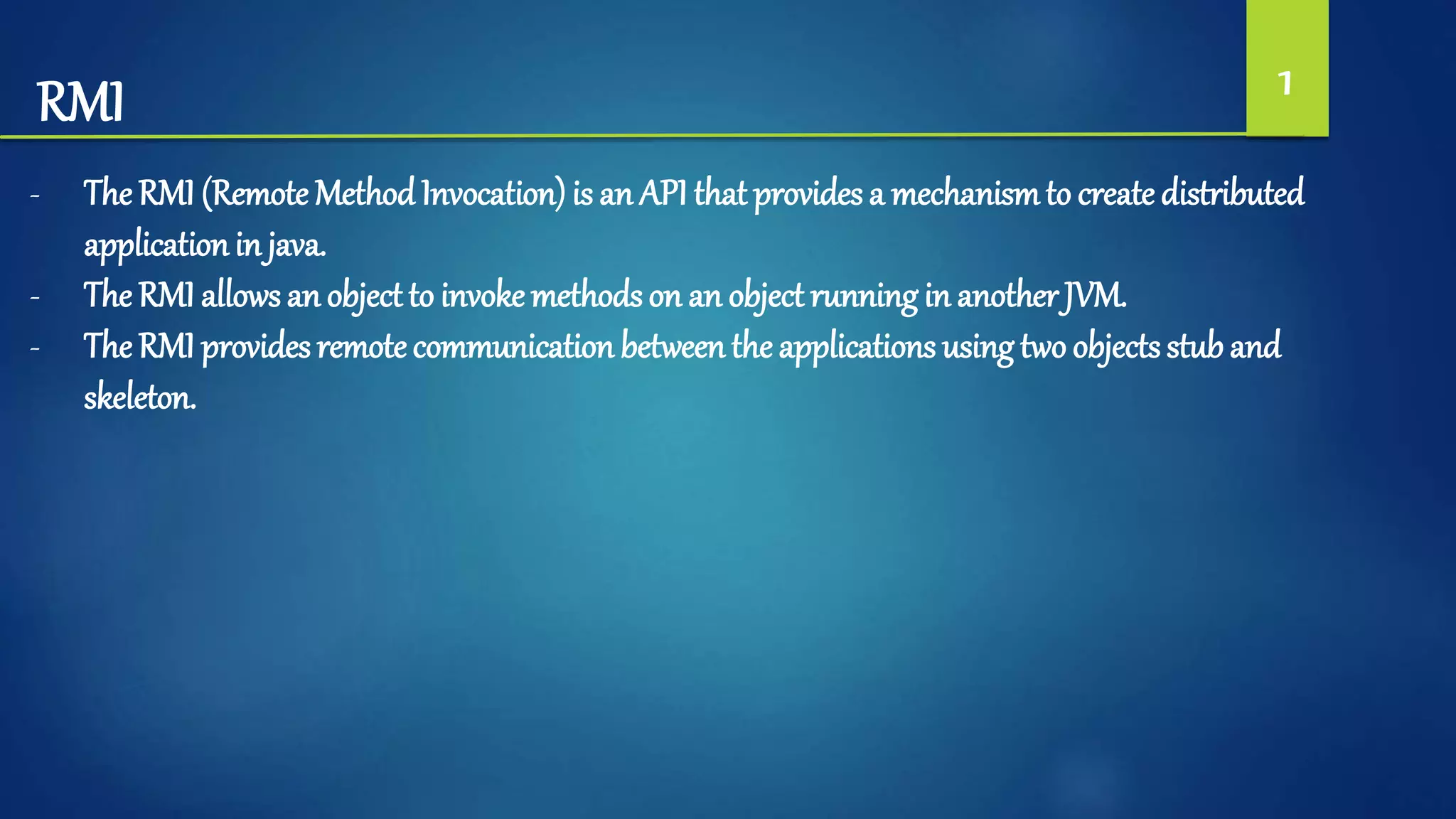 #4 (Remote Method Invocation) | PPT