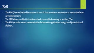 #4 (Remote Method Invocation) | PPT