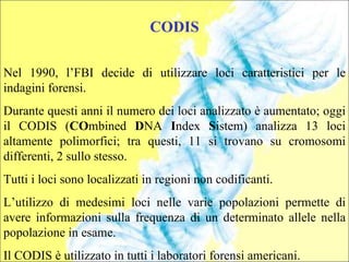 Fbi Codis Image Lab. genetica forense2010 | PPT