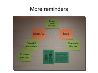 More reminders 