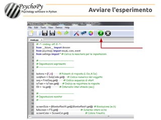 Avviare l'esperimento
 