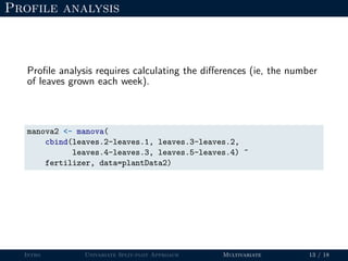 Repeated measures analysis in R | PDF