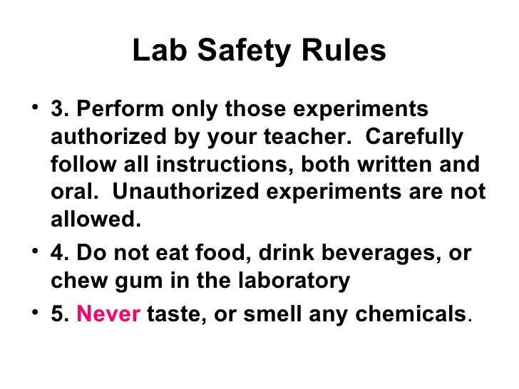 Lab Safety Rules