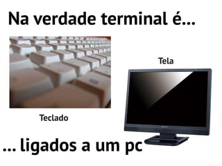 Na verdade terminal é...

                      Tela




    Teclado


... ligados a um pc
 