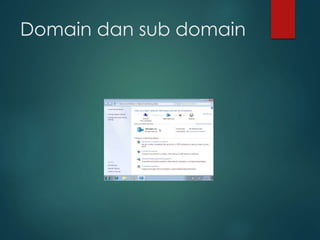 Domain dan sub domain
 