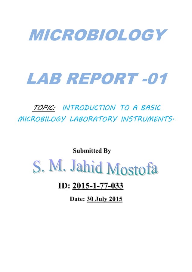 Instrument of micro lab | PDF