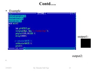 Contd….
• Example
output1:
output2:
•
13By: Tekendra Nath Yogi2/9/2019
 