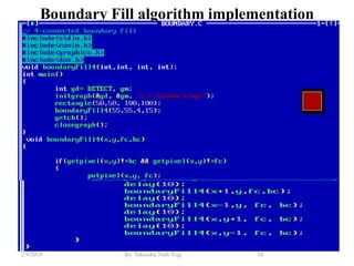 Boundary Fill algorithm implementation
54By: Tekendra Nath Yogi2/9/2019
 
