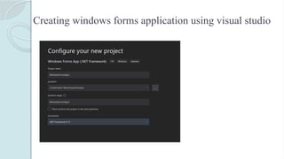 Introduction to C# (ADO.NET) and windows Form Applications.pptx