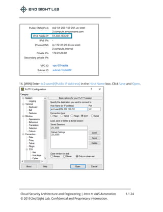 Lab 1.1 Introduction to AWS Automation - 2nd Sight Lab Cloud Security ...