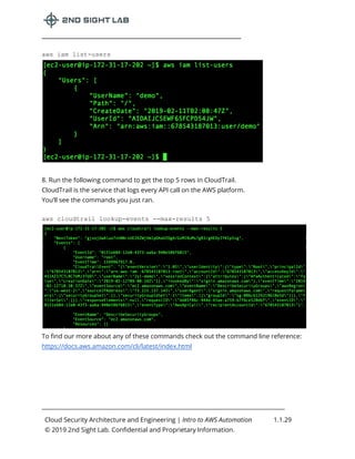 Lab 2 Aws Lab 1.1 Introduction to AWS Automation - 2nd Sight Lab Cloud Security ...