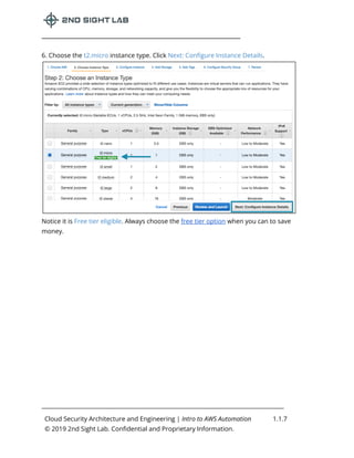 Lab 2 Aws Lab 1.1 Introduction to AWS Automation - 2nd Sight Lab Cloud Security ...