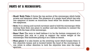 Microscope Head Function Comprehensive Guide to Light Microscope Parts, Functions, and Usage in ...
