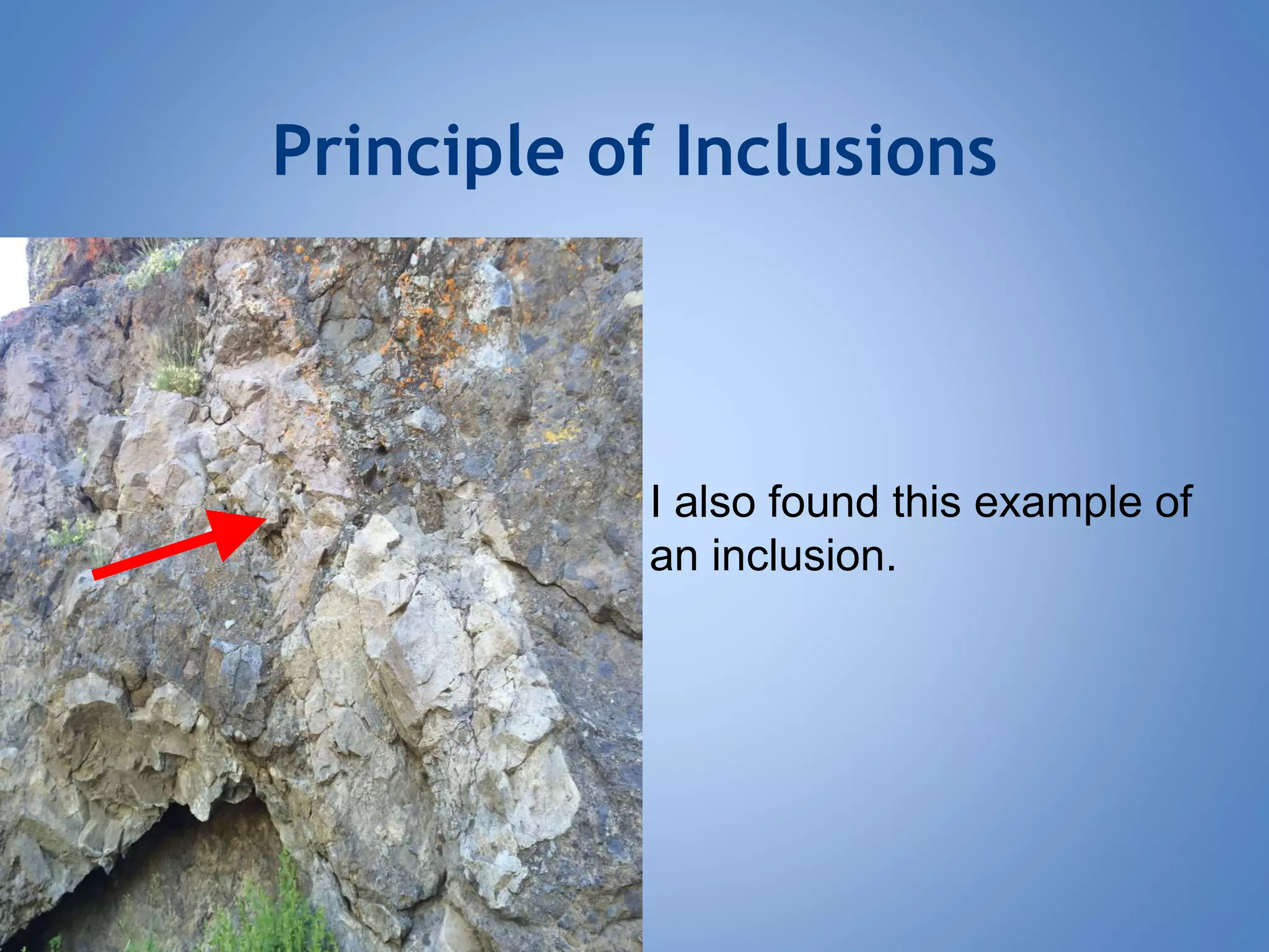Principle of Inclusions
I also found this example of
an inclusion.
 
