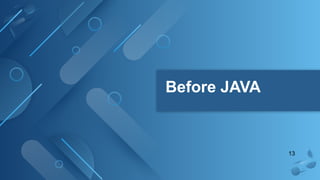 13
Before JAVA
 