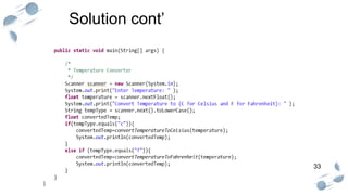33
Solution cont’
 