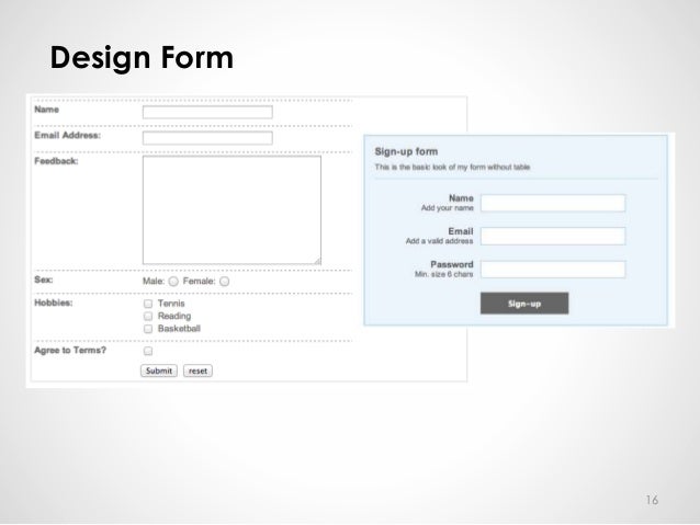 Table and Form HTML&CSS