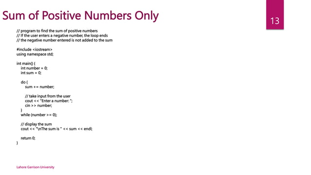 Introduction to Loops using C++. Exploring While&Do-While Loop | PPT