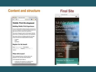 Content and structure Final Site 
 