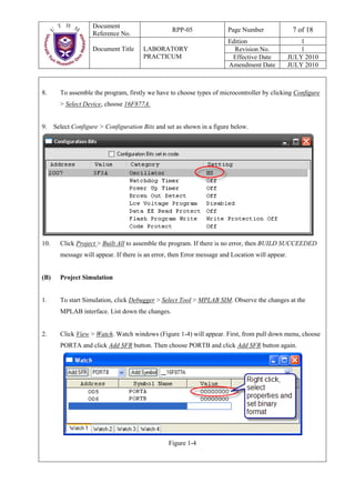 Lab 1 microcontroller | PDF