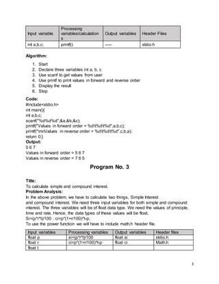 C programming Lab 2 | DOCX