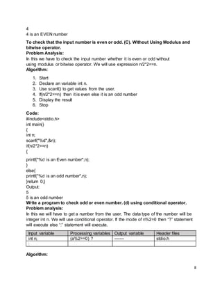 C programming Lab 2 | PDF