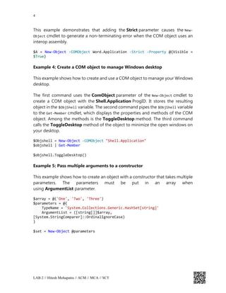 WINDOWS ADMINISTRATION AND WORKING WITH OBJECTS : PowerShell ISE | PDF