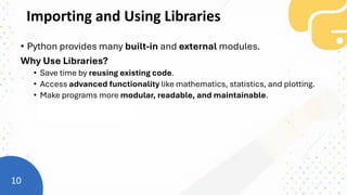 Lecture 2 : Introduction to Python programming | PDF