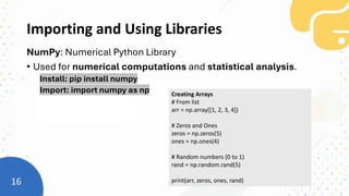Lecture 2 : Introduction to Python programming | PDF