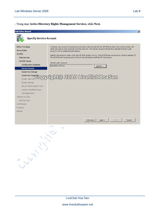 Lab 20 active directory right managment services (ad rms) | PDF