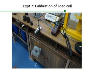 Expt 7: Calibration of Load cell
 