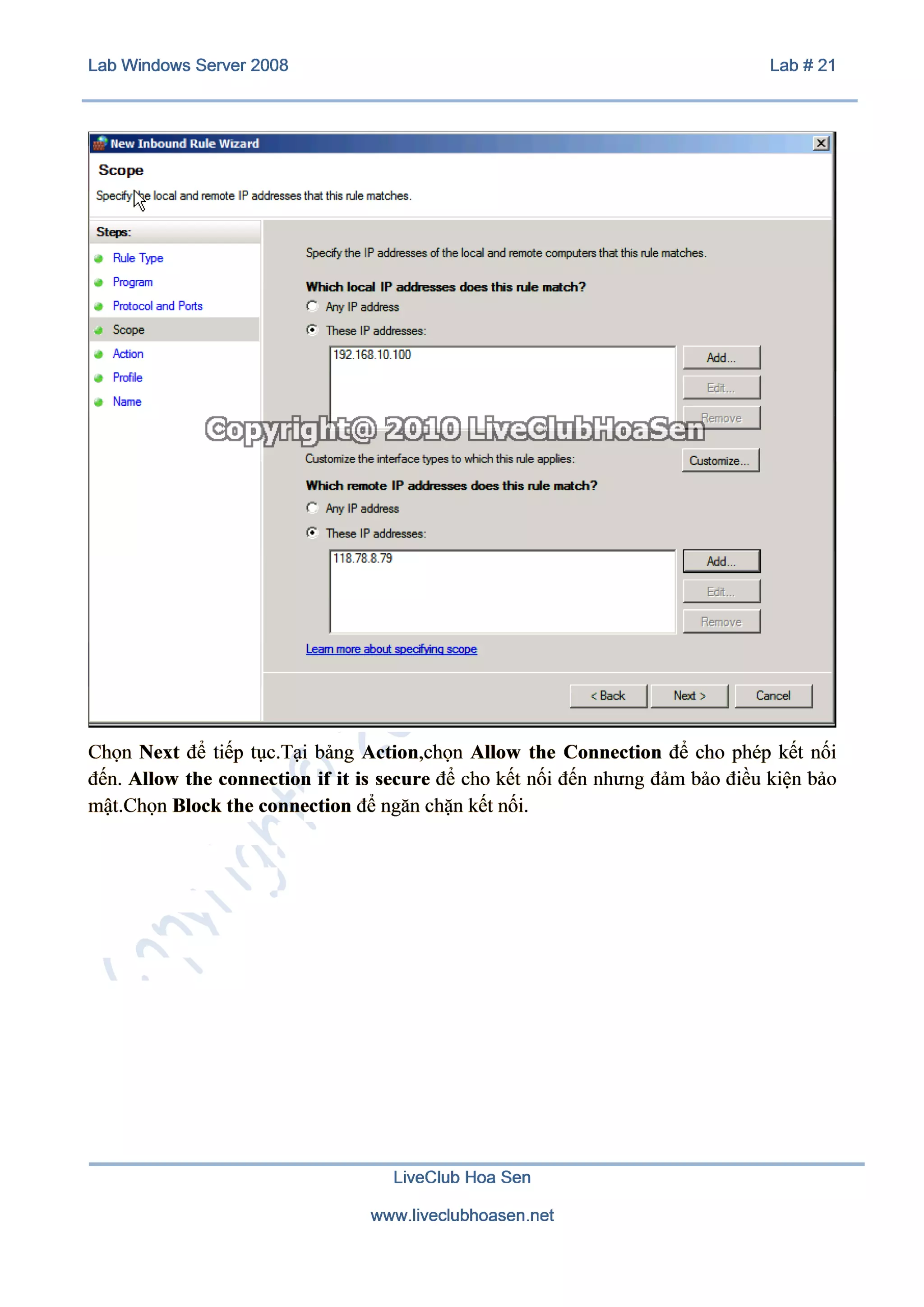 Lab 21 windows firewall with advanced security pdf