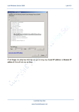 Lab 21 windows firewall with advanced security | PDF