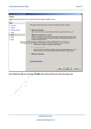 Lab 21 windows firewall with advanced security | PDF