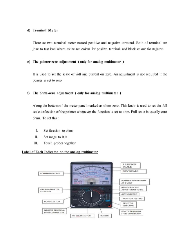 Lab 2 multimeter