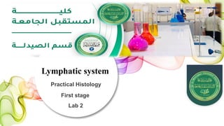 First stage
Lab 2
Practical Histology
Lymphatic system
 