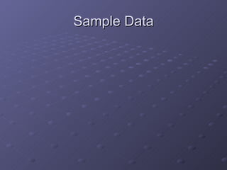 Sample Data 