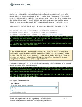 Lab 3.4 S3 + Encryption - 2nd Sight Lab Cloud Security Class | PDF