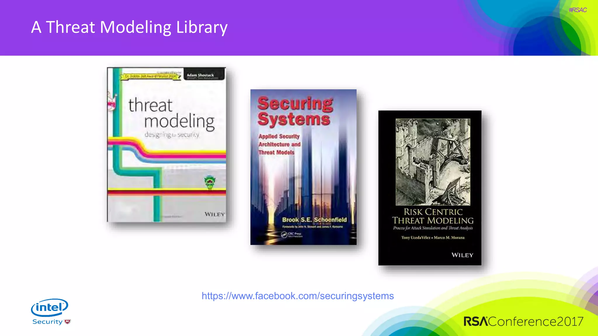 #RSAC
A Threat Modeling Library
https://www.facebook.com/securingsystems
 