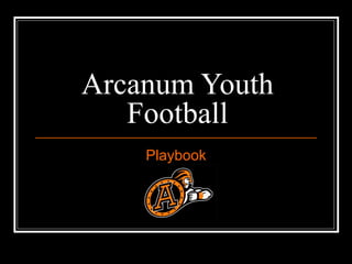 Arcanum Youth
   Football
    Playbook
 