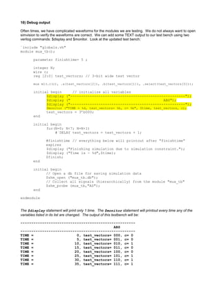 Lab3 testbench tutorial (1) | PDF | Programming Languages | Computing