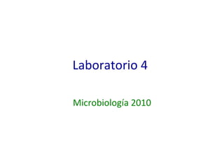 Laboratorio 4 Microbiología 2010 