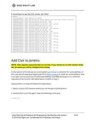 Lab 4.3 Automated security scans with Jenkins - 2nd Sight Lab Cloud ...