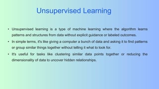 unsupervised learning techniques for laboratory | PPTX