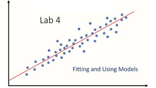 Lab 4
Fitting and Using Models
 