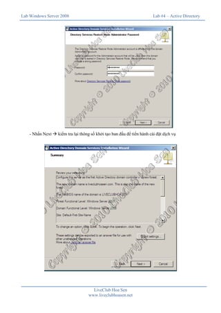 Lab 4 active directory domain services | PDF