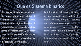 Sistemas de Numeración y conversiones | PPTX